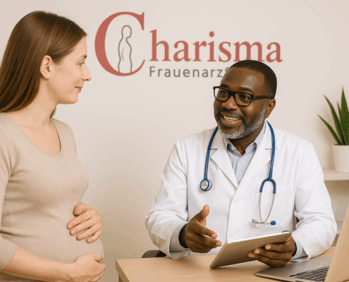 Gynäkologe berät eine Patientin in der Charisma Frauenartzpraxis in Wolhusen